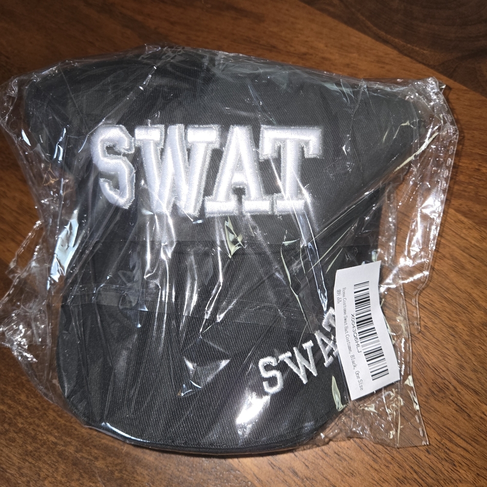 Black SWAT Cap Costume